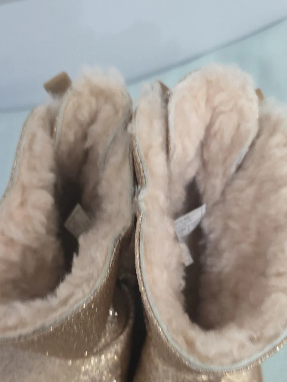 UGG glittery gold
